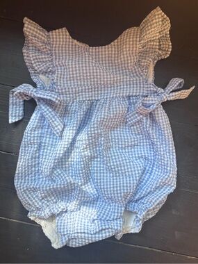 Cecil & Lou Blue gingham bubble
